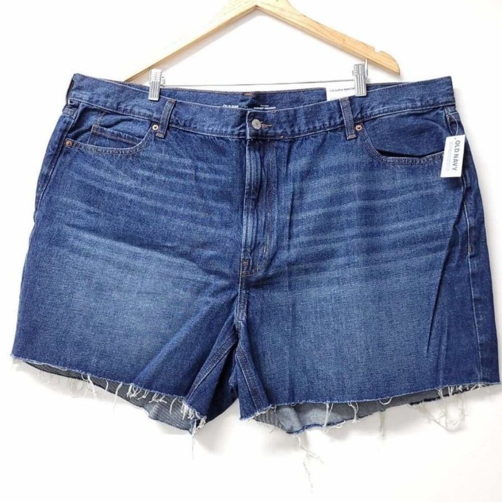 NWT Old Navy 24 Womens High Rise Slouchy Straight Denim Jean Shorts